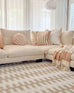 Krystal Brown and Ivory Geometric Flatweave Indoor Outdoor Rug