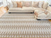 Krystal Brown and Ivory Geometric Flatweave Indoor Outdoor Rug
