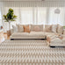 Krystal Brown and Ivory Geometric Flatweave Indoor Outdoor Rug