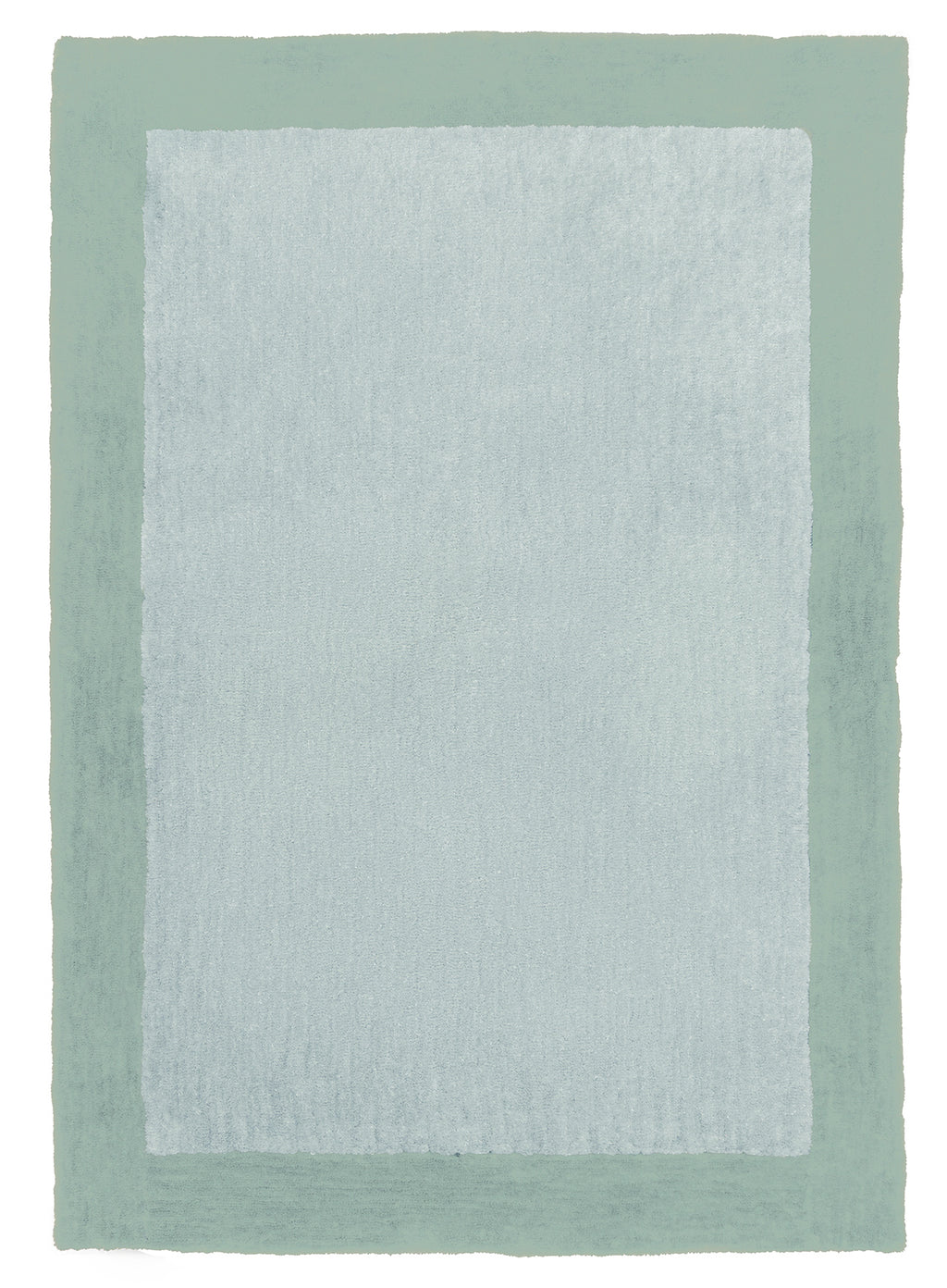 Lila Green Bordered Shag Rug