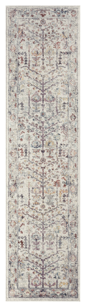 Livvie Blue and Orange Multi-Colour Distressed Runner Rug