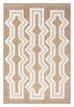 Lora Brown and Ivory Tribal Flatweave Indoor Outdoor Rug