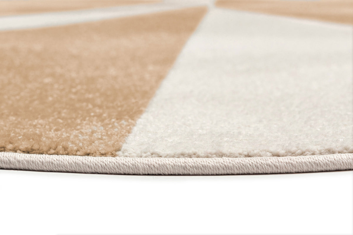 Maita Taupe Pinwheel Round Rug
