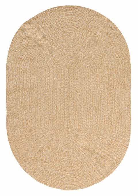 Malia Beige Braided Flatweave Indoor Outdoor Oval Rug