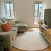 Mallory Marbled Cream and Grey Chunky Wool Round Rug