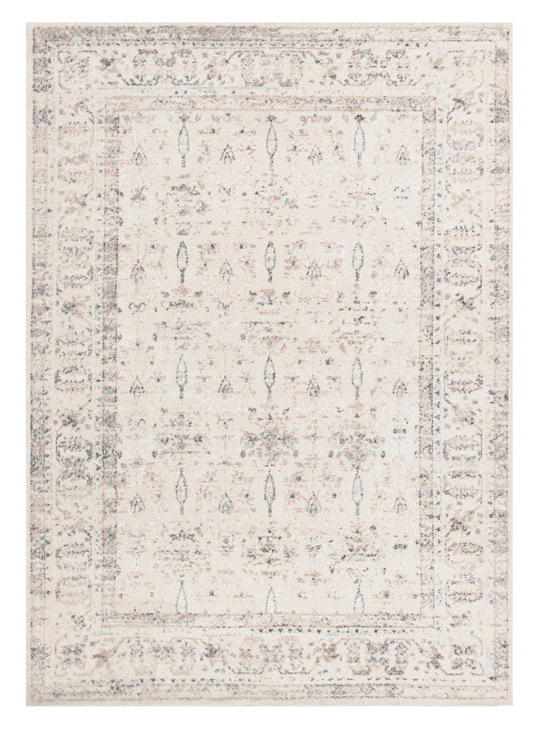 Maplewood Cream and Pink Traditional Rug