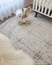Maplewood Cream and Pink Traditional Round Rug