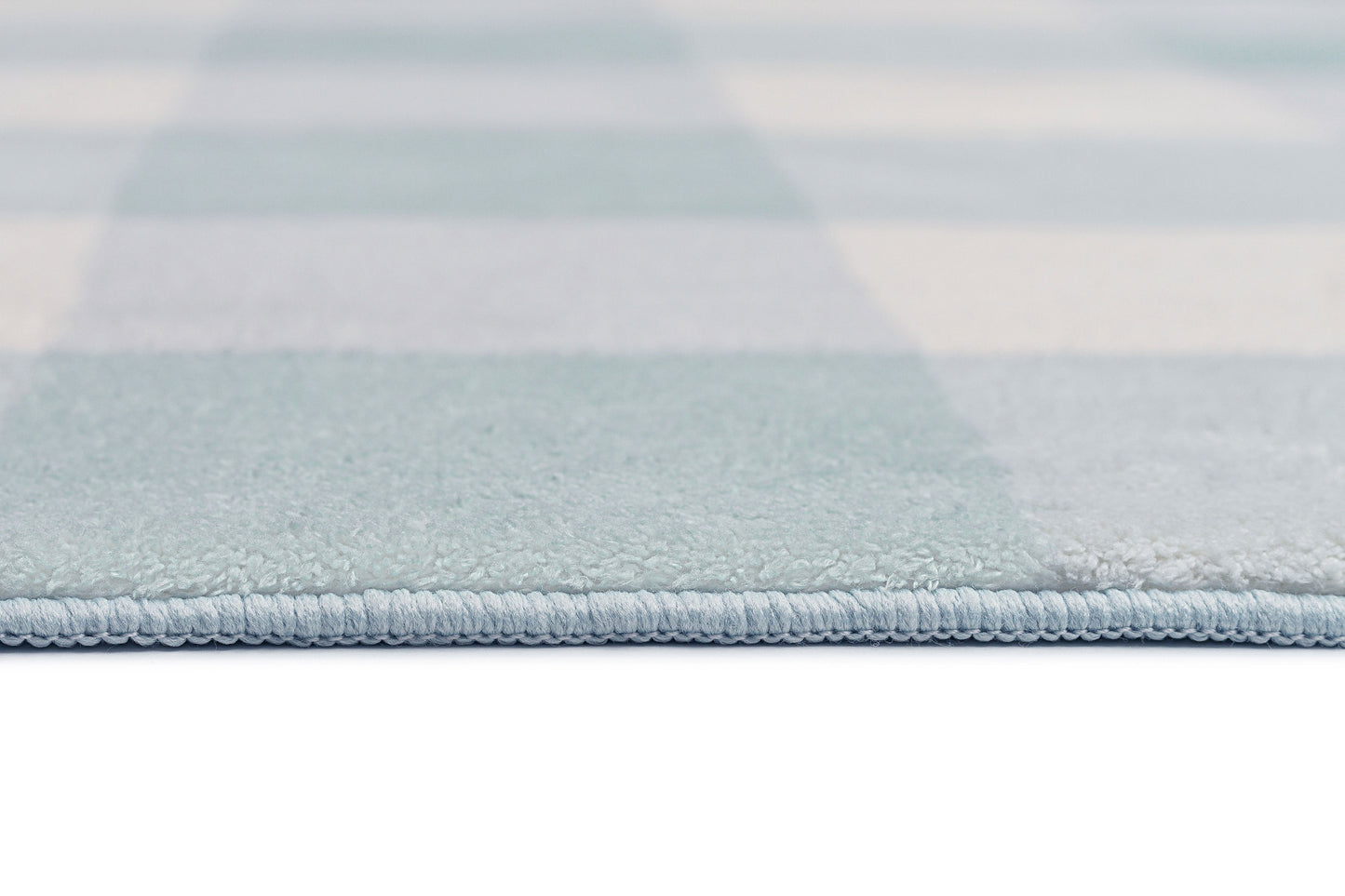 Marcia Seafoam Gingham Washable Rug