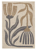 Marzon Beige and Brown Botanical Washable Rug