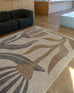 Marzon Beige and Brown Botanical Washable Rug