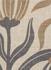 Marzon Beige and Brown Botanical Washable Rug