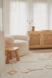 Matilda Cream and Peach Tribal Shag Rug