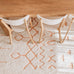 Matilda Cream and Peach Tribal Shag Rug