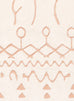 Matilda Cream and Peach Tribal Shag Rug