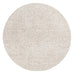 Melia Grey and Ivory Tribal Textured Round Rug