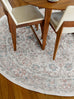 Melrose Cream and Pink Traditional Round Rug