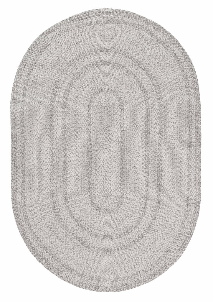 Mika Grey Braided Flatweave Indoor Outdoor Oval Rug