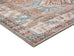 Nazri Orange and Blue Traditional Distressed Washable Rug