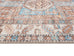 Nazri Orange and Blue Traditional Distressed Washable Rug