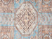 Nazri Orange and Blue Traditional Distressed Washable Rug