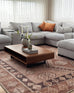 Necha Beige and Brown Tribal Washable Rug