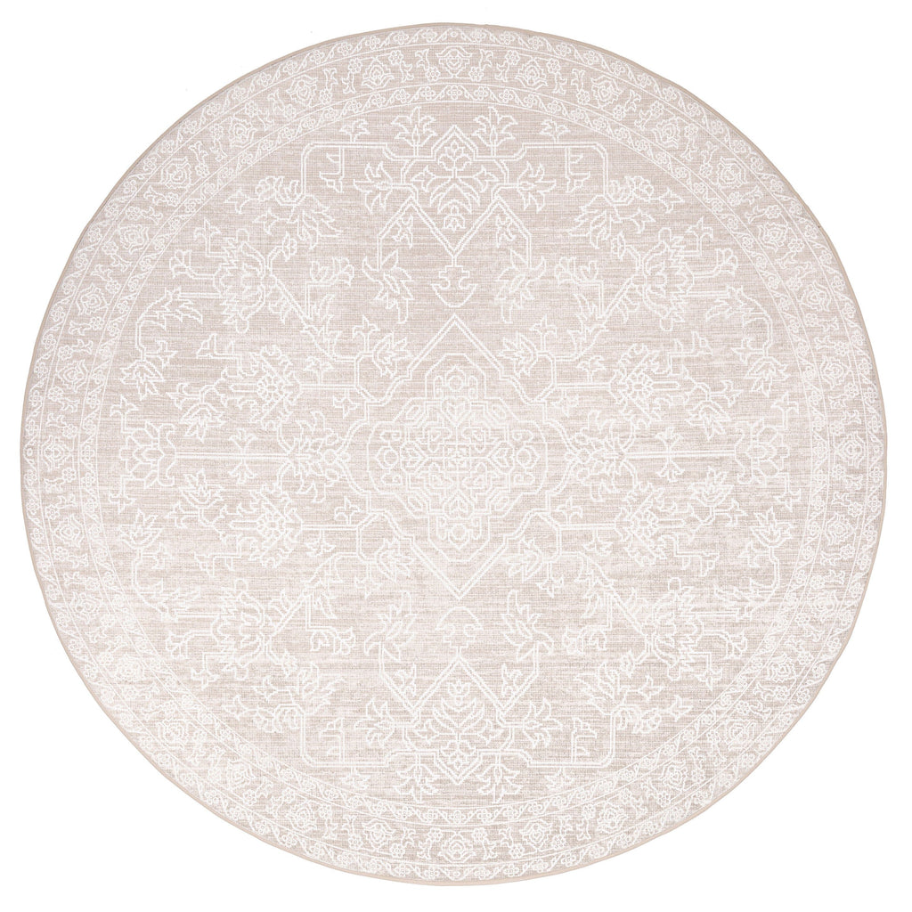 Neci Neutral Cream Plush Rollie Pollie Round Playmat