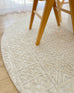 Neewa Beige and Ivory Tribal Transitional Round Rug