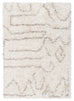 Neriza Cream & Beige Tribal Shag Rug