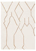 Nyla Cream and Gold Tribal Shag Rug