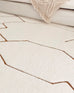 Nyla Cream and Gold Tribal Shag Rug