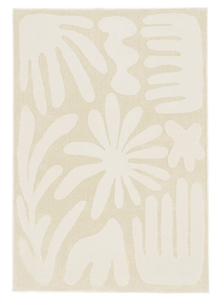 Palila Textured Abstract Neutral Washable Rug