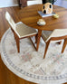 Pebblebrook Cream and Pink Traditional Round Rug