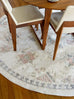 Pebblebrook Cream and Pink Traditional Round Rug