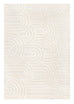 Penelope Ivory Cream Textured Rainbow Rug