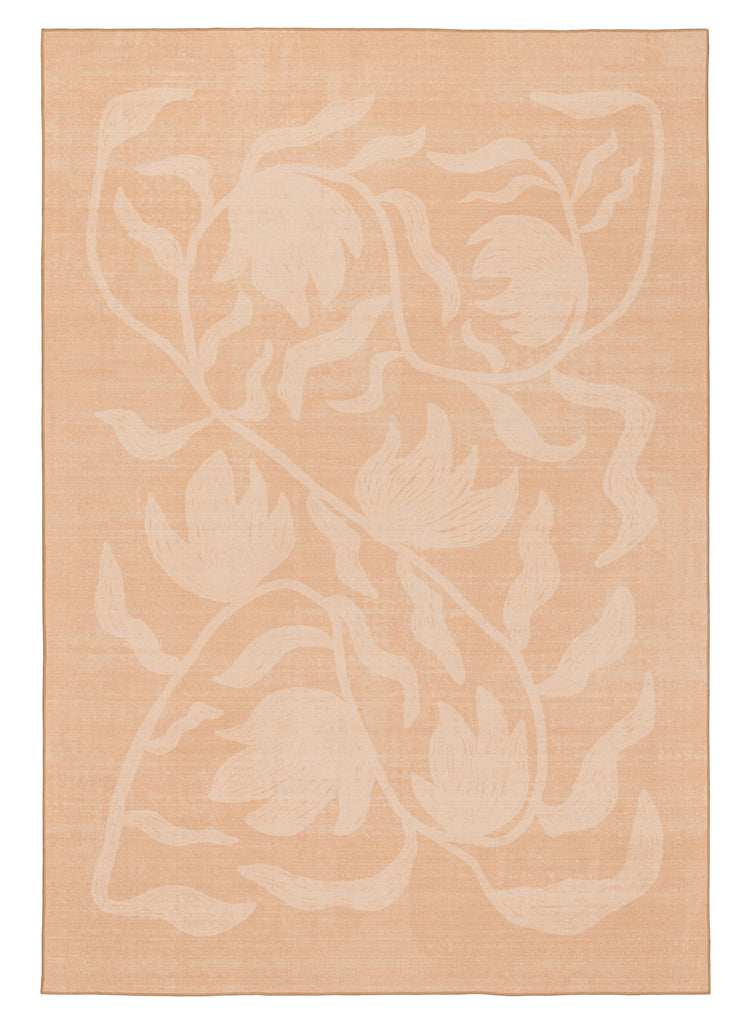 Pernilla Peach Botanical Washable Rug