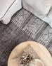 Raia Charcoal and Grey Tribal Distressed Washable Rug