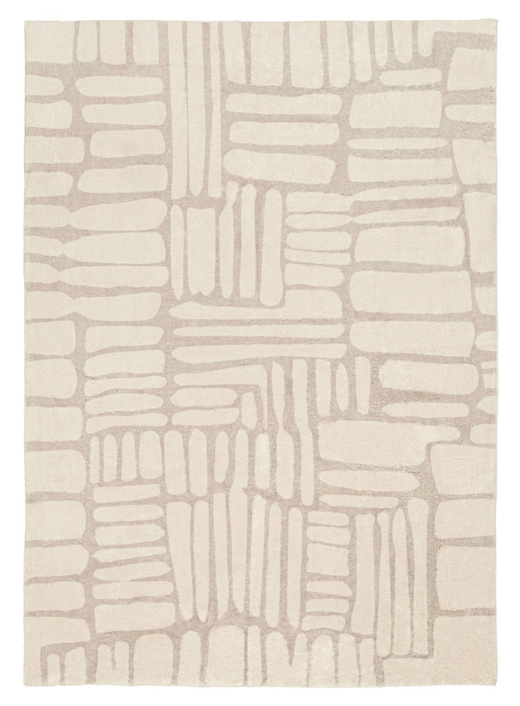 Raquel Grey Abstract Pattern Washable Rug
