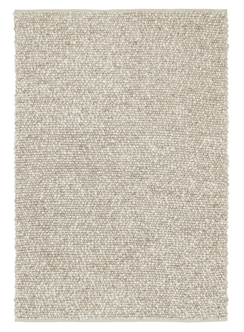 Rila Cream and Beige Marbled Wool Rug