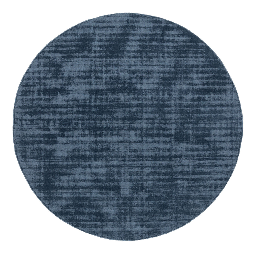 Rooney Navy Handwoven Round Rug