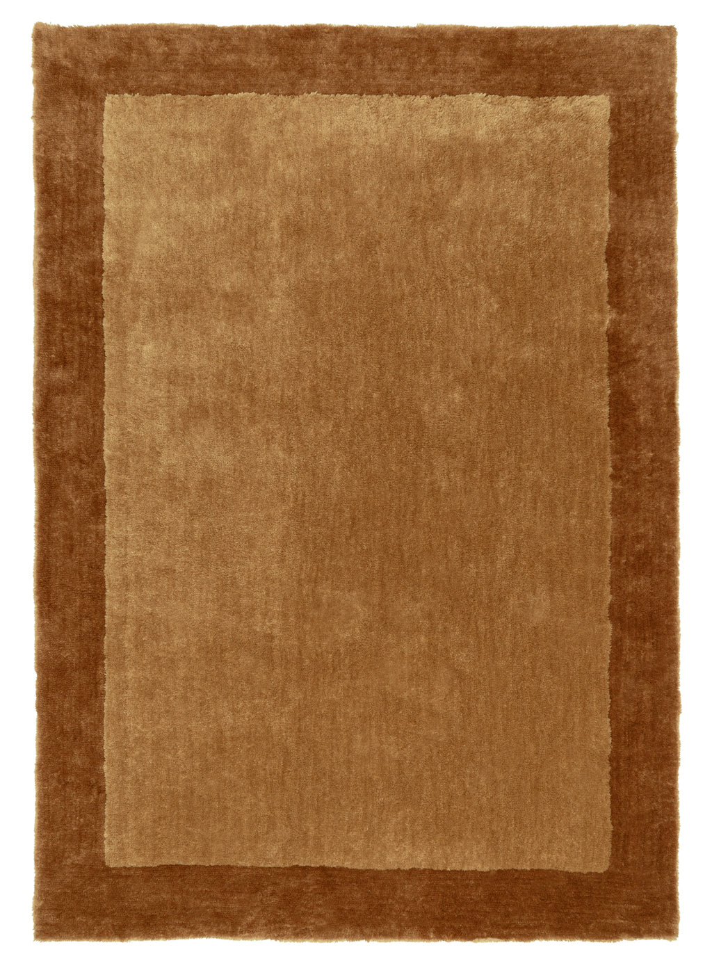 Rozanda Brown Bordered Shag Rug