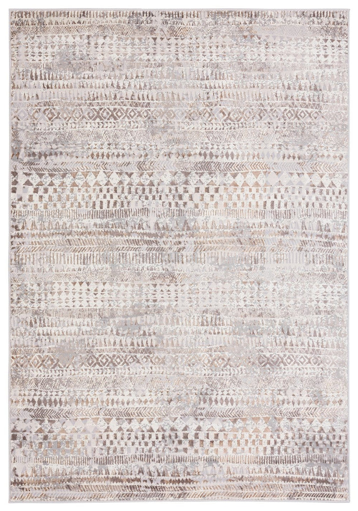 Selma Brown Grey And Ivory Distressed Tribal Rug *NO RETURNS UNLESS FAULTY