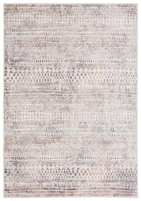 Selma Brown Grey And Ivory Distressed Tribal Rug *NO RETURNS UNLESS FAULTY