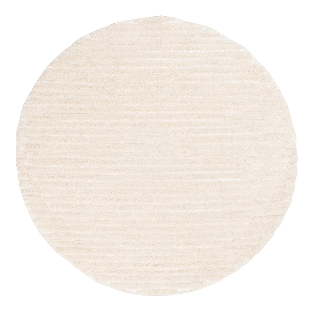 Senna Ivory Striped Round Rug