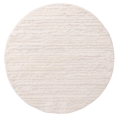 Serena Ivory Cream Textured Round Rug