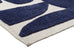 Simora Blue Abstract Washable Wool Rug
