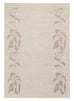 Solange Beige and Brown Botanical Border Washable Rug