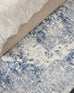 Suri Blue and Grey Distressed Washable Rug
