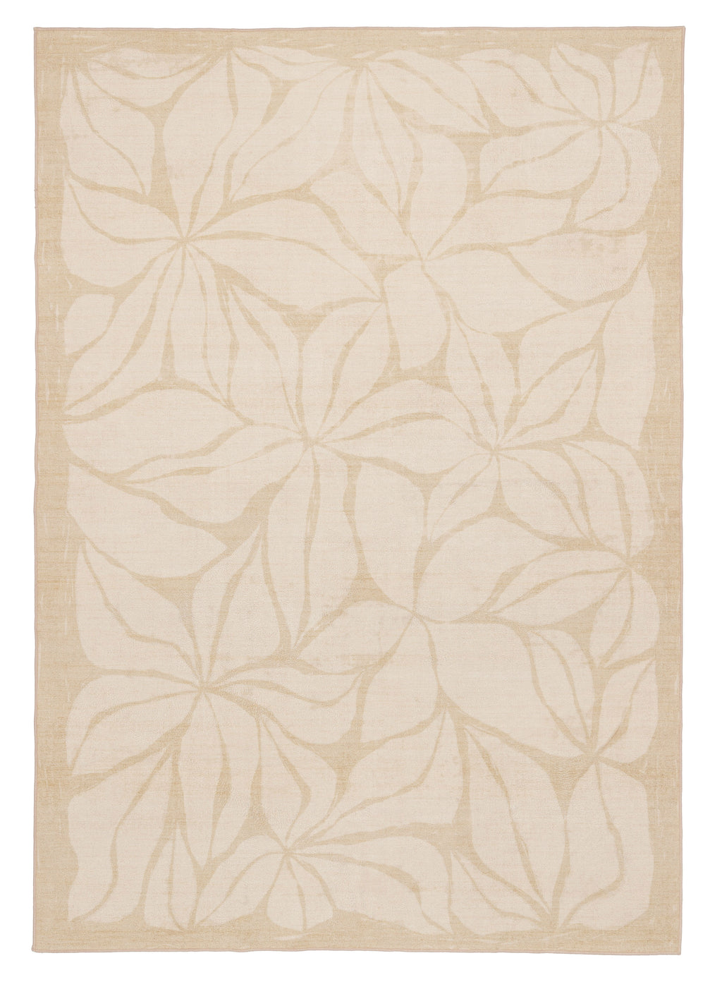 Talari Warm Yellow Botanical Washable Rug