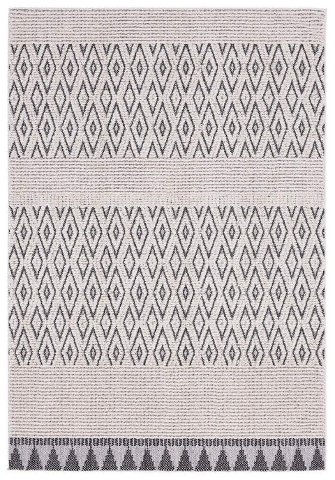 Talia Ivory Black Tribal Rug *NO RETURNS UNLESS FAULTY