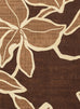 Tamika Brown and Rust Botanical Washable Rug